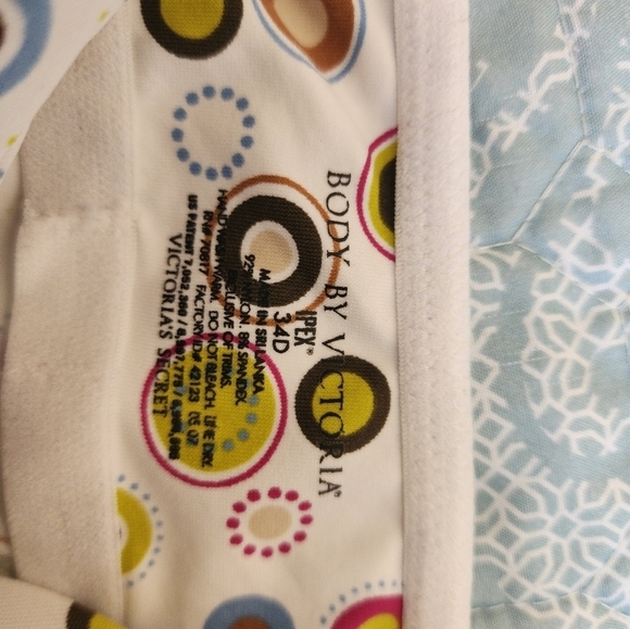 Victoria Secret White Polka Dot Y2K Top Adjustable Straps Size 34D - Picture 3 of 3